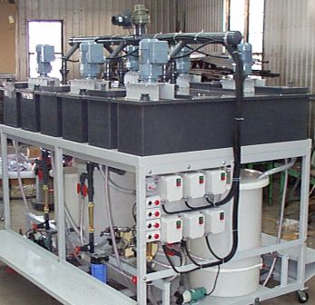 Solvent extraction pilot plant: 16 L/min.