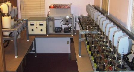 Leaching, solvent extraction, and electrowinning pilot plant for laboratory or bench scale test programmes.