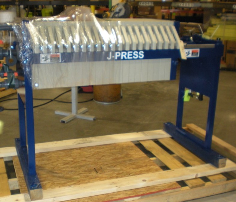 Three cubic foot filter press.