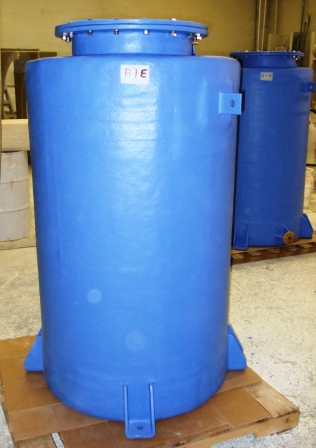 Fibreglass holding tanks.